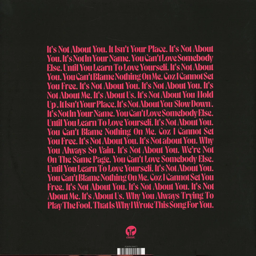 Honey Dijon - Not About You Feat. Hadiya George Pink Vinyl Edition
