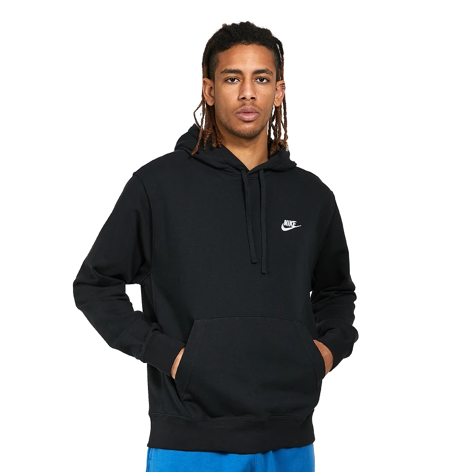 Nike - Sportswear Club Pullover Hoodie (Black / Black / White) | HHV