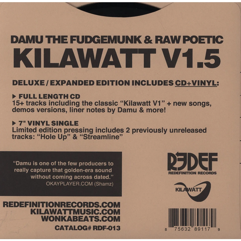 Damu The Fudgemunk Featuring Raw Poetic - Kilawatt: V1.5