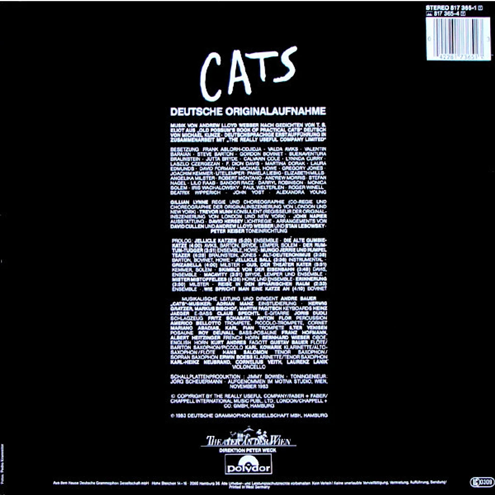 V.A. - Cats (Deutsche Originalaufnahme)