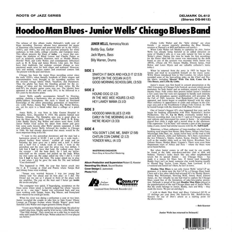Junior Wells - Hoodoo Man Blues 45rpm, 200g Vinyl Edition