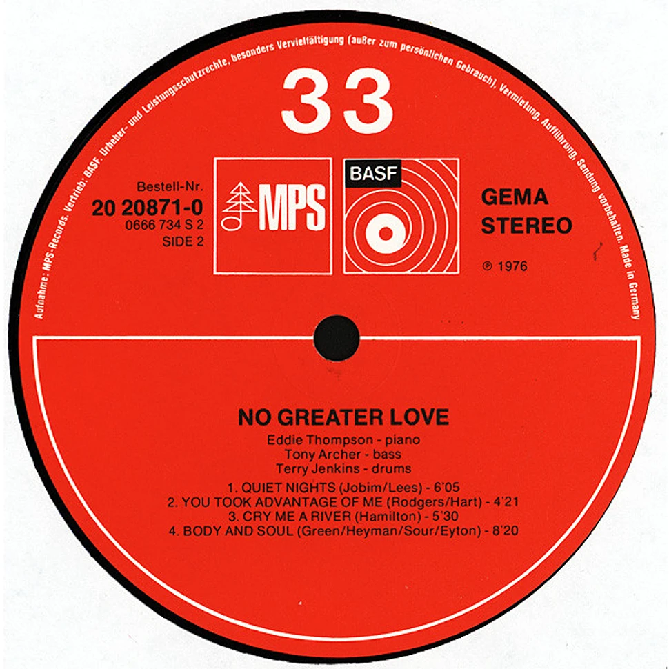 Eddie Thompson - No Greater Love