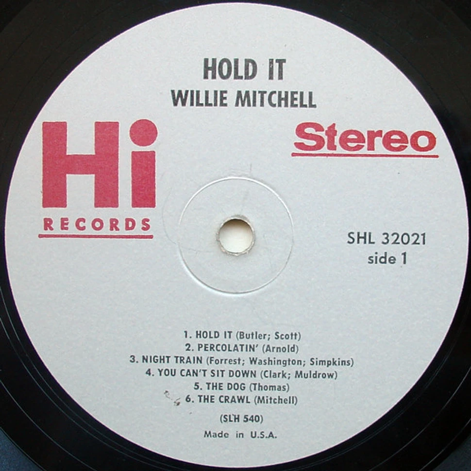 Willie Mitchell - Hold It!!!