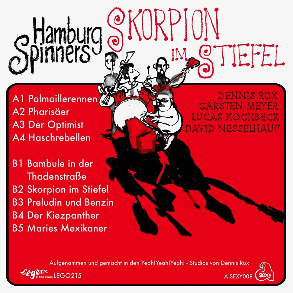 Hamburg Spinners (Carsten Erobique Meyer, David Nesselhauf, Dennis Rux, Lucas Kochbeck) - Skorpion Im Stiefel Black Vinyl Edition