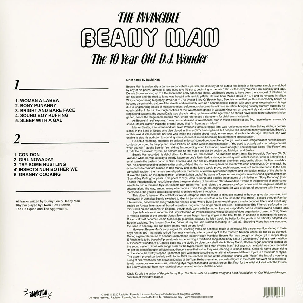 Beany Man (Beenie Man) - The Invincible Beany Man (The Ten Year Old DJ Wonder)