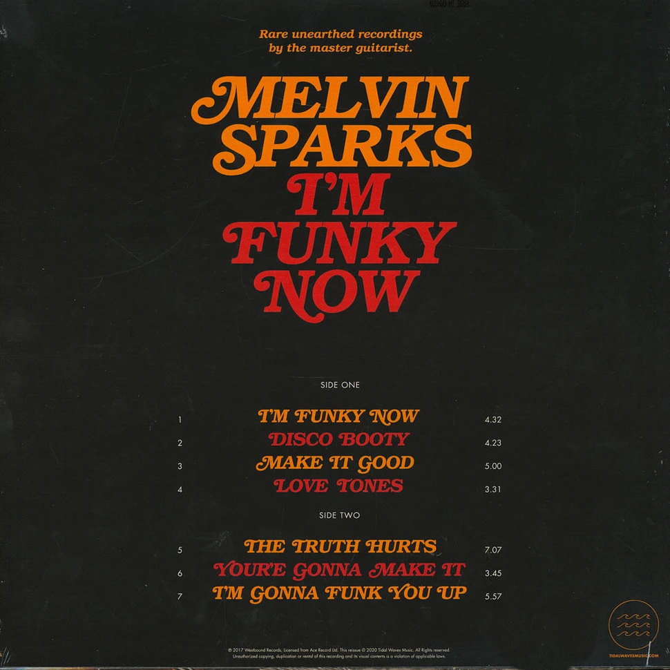Melvin Sparks - I'm Funky Now Clear Vinyl Edition