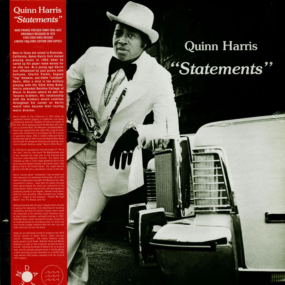 Quinn Harris - Statements