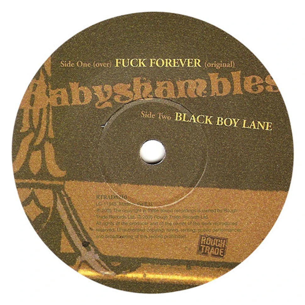 Babyshambles - Fuck Forever - Vinyl 7