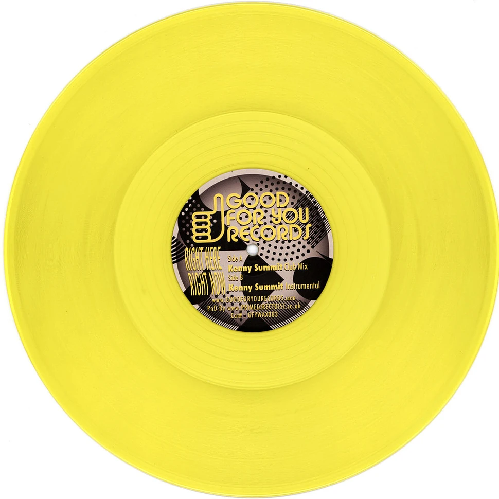 Giorgio Moroder & Kylie Minogue - Right Here Right Now Yellow Vinyl Edition