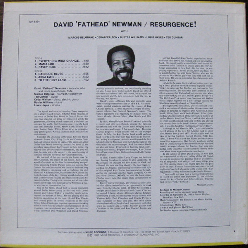 David "Fathead" Newman - Resurgence!