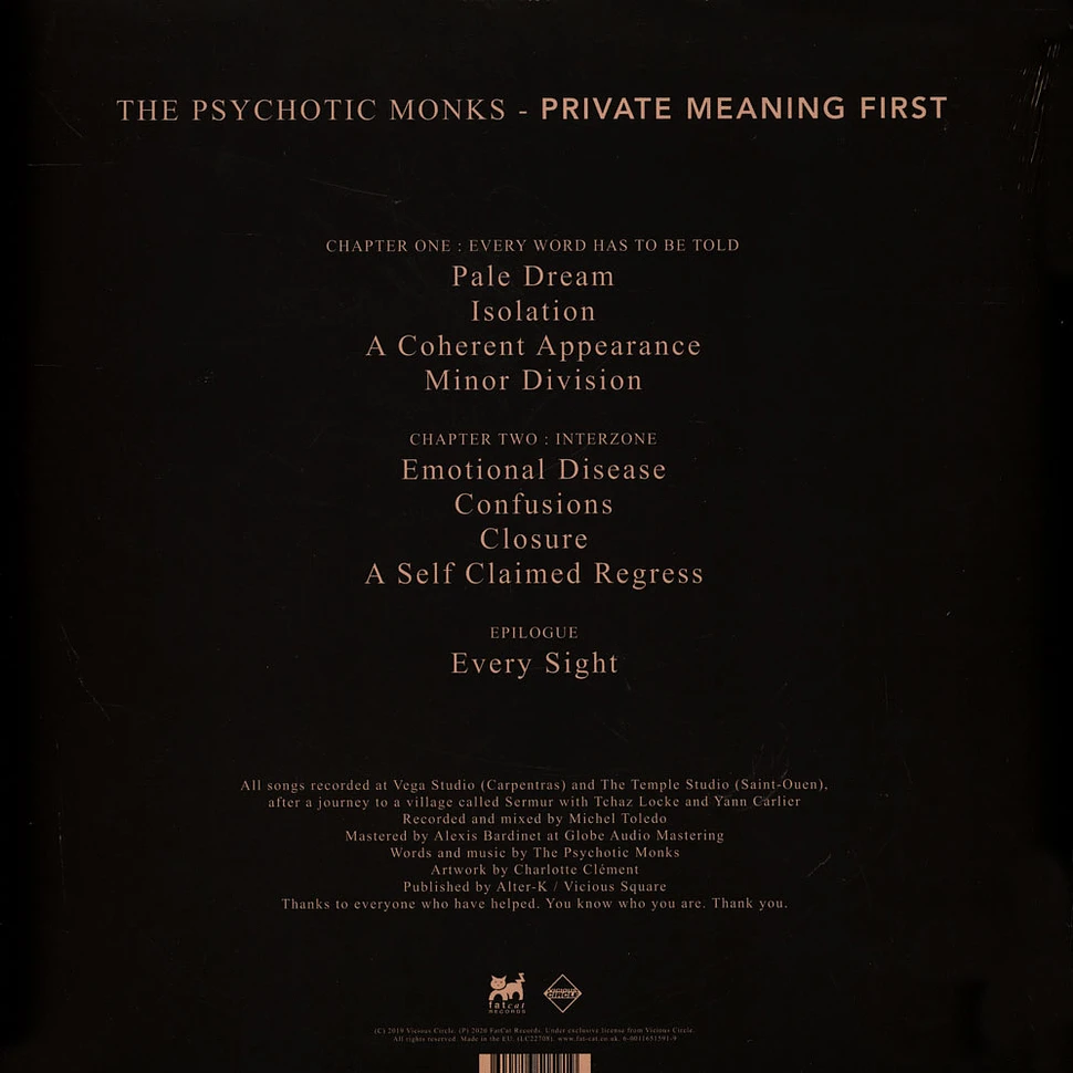 The Psychotic Monks - Private Meaning First
