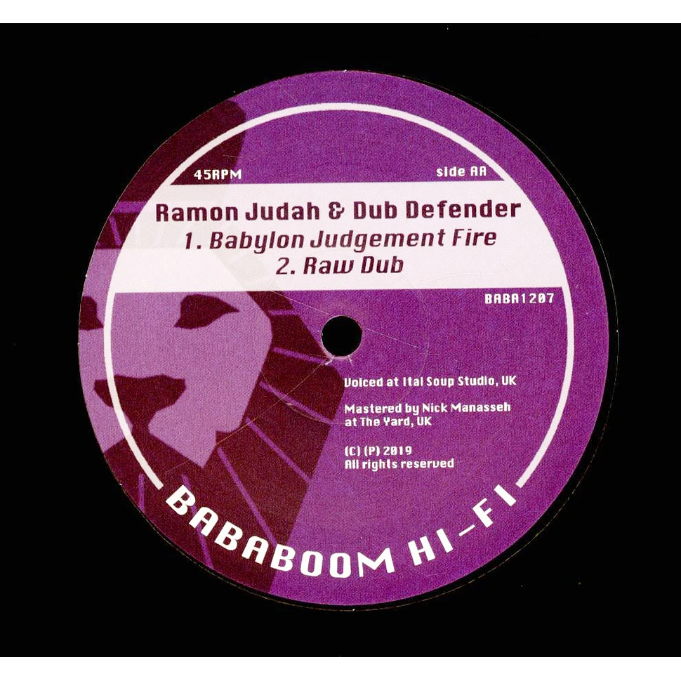 Uk Principal & Dub Defender / Ramon Judah & Dub Defender - Jah Rule, Dub / Babylon Judgement Fire, Raw Dub