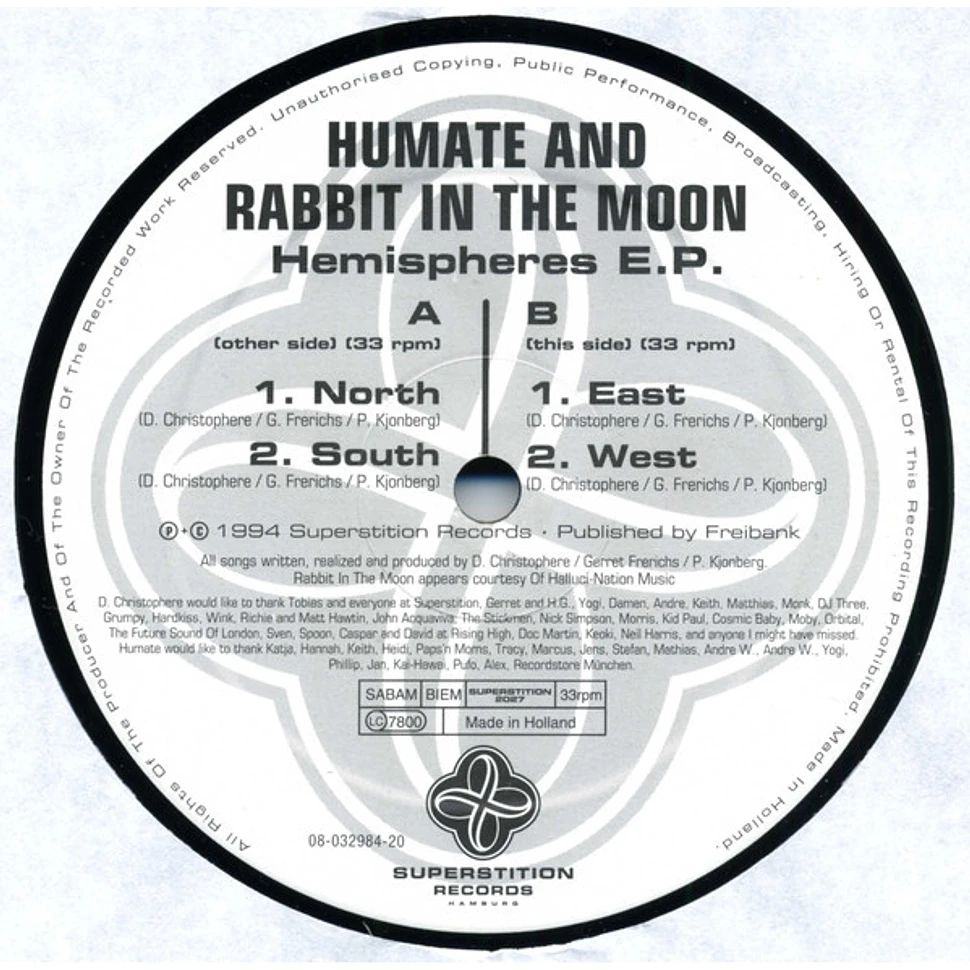 Humate And Rabbit In The Moon - Hemispheres E.P.