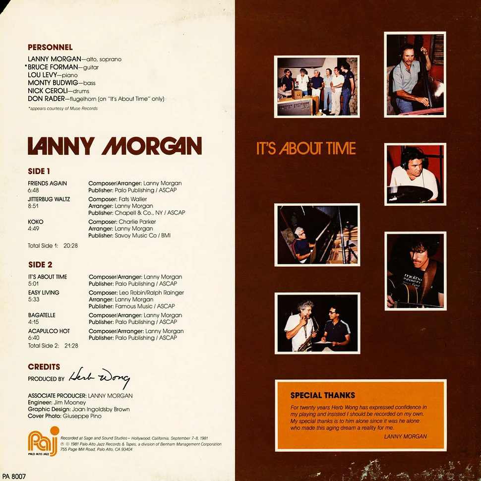 Lanny Morgan - It's About Time