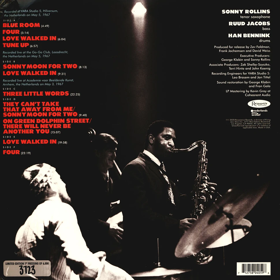 Sonny Rollins - Rollins In Holland: The 1967 Studio & Live Recordings Black Friday Record Store Day 2020 Edition