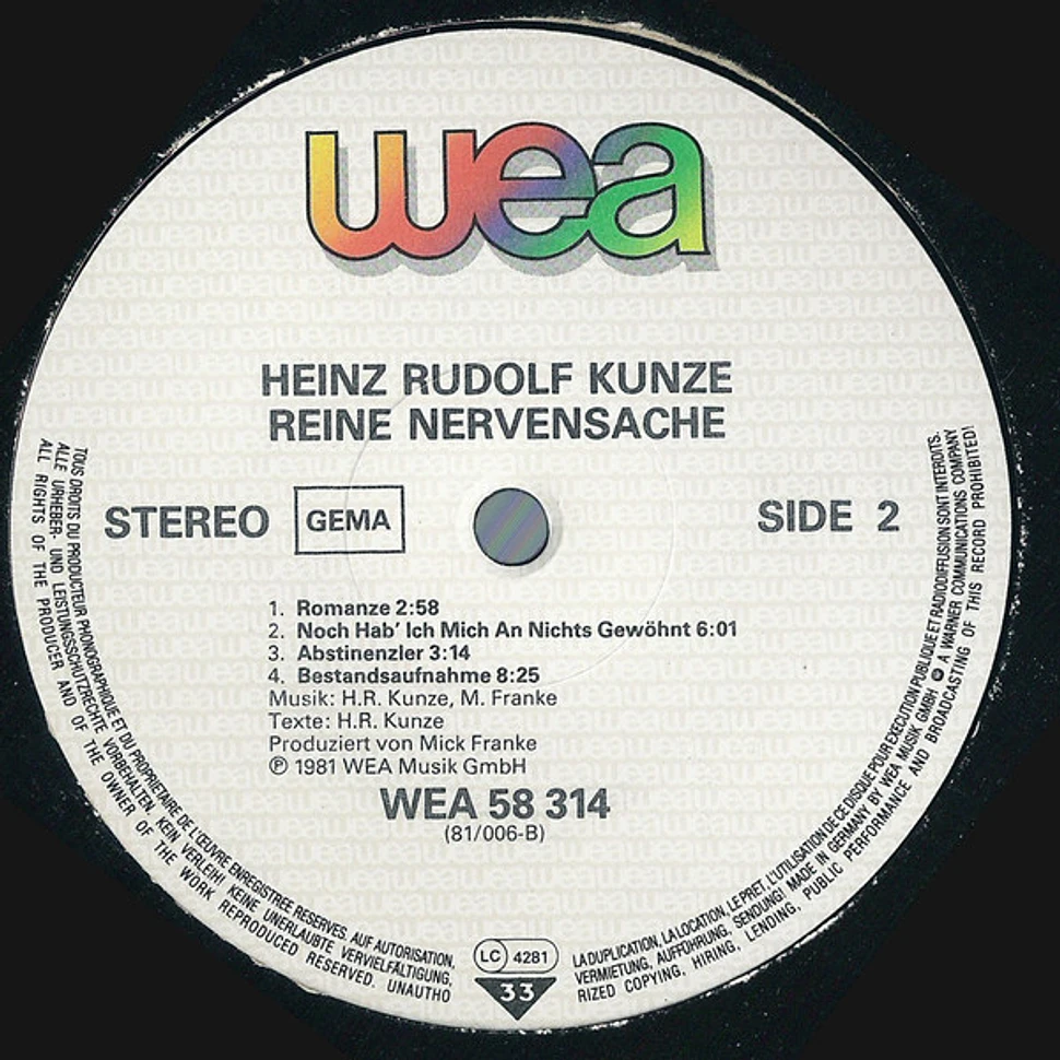 Heinz Rudolf Kunze - Reine Nervensache