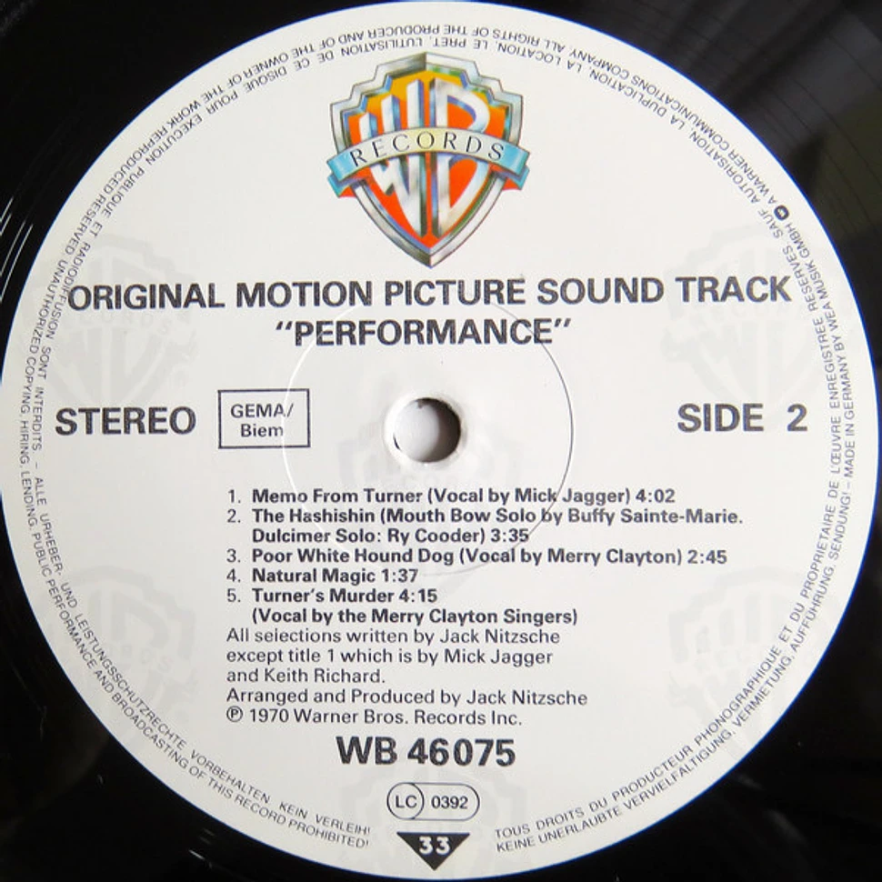 V.A. - Performance: Original Motion Picture Sound Track