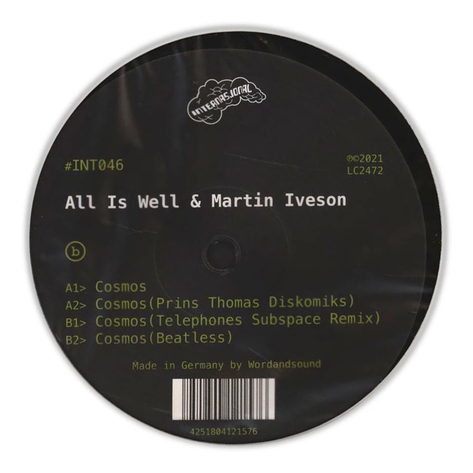 All Is Well & Martin Iveson - Cosmos Telephones & Prins Thomas Remixes
