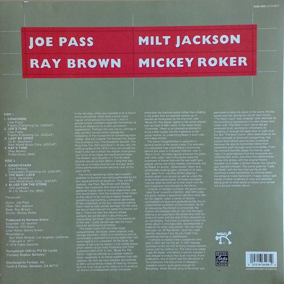 Joe Pass, Milt Jackson, Ray Brown, Mickey Roker - Quadrant