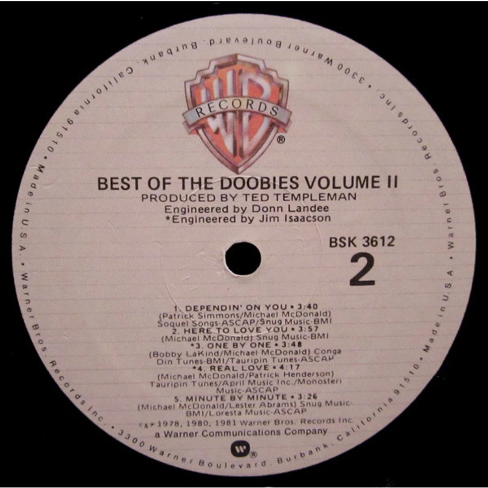 The Doobie Brothers - Best Of The Doobies - Volume II