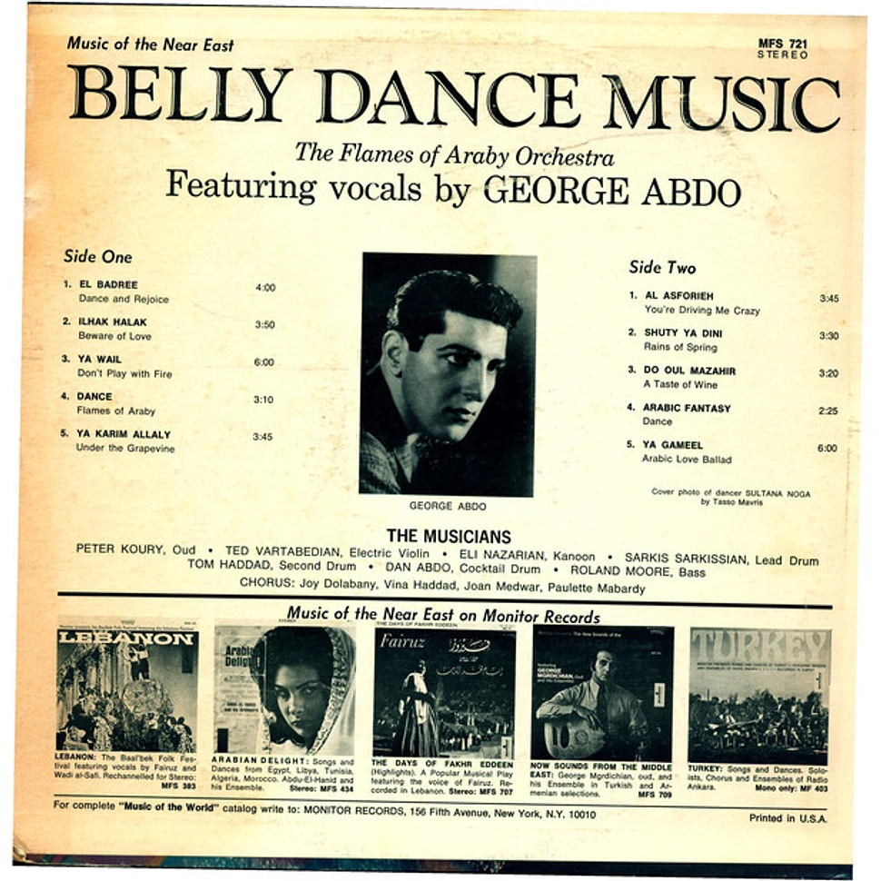 George Abdo And His "Flames Of Araby" Orchestra - Belly Dance Music