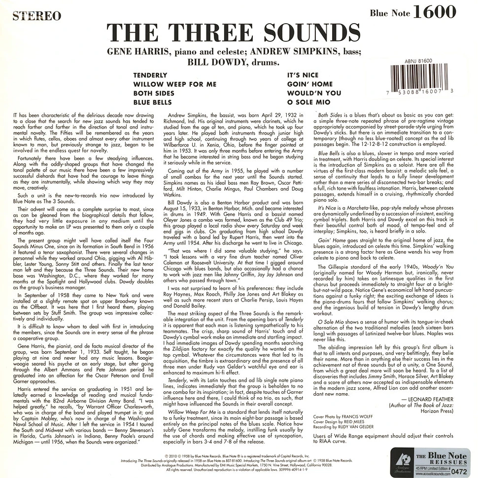 The 3 Sounds - Introducing The 3 Sounds 45rpm, 200g Vinyl Edition