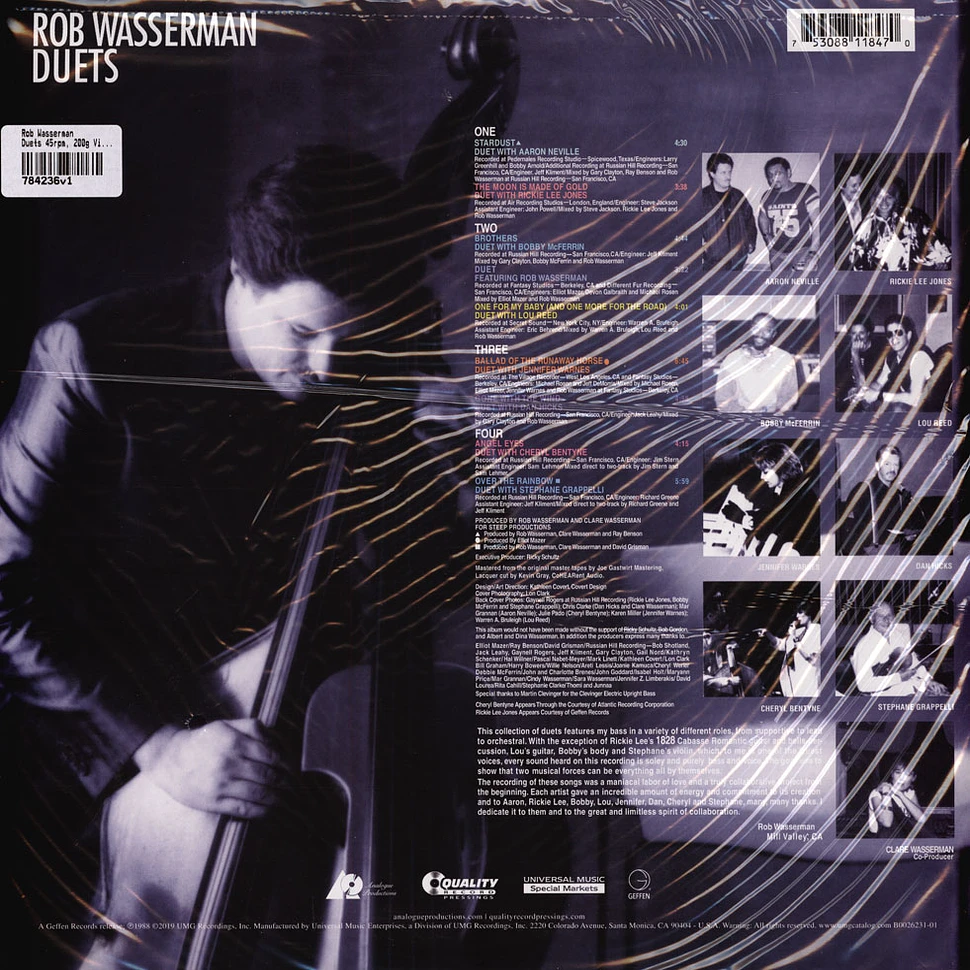 Rob Wasserman - Duets 45rpm, 200g Vinyl Edition