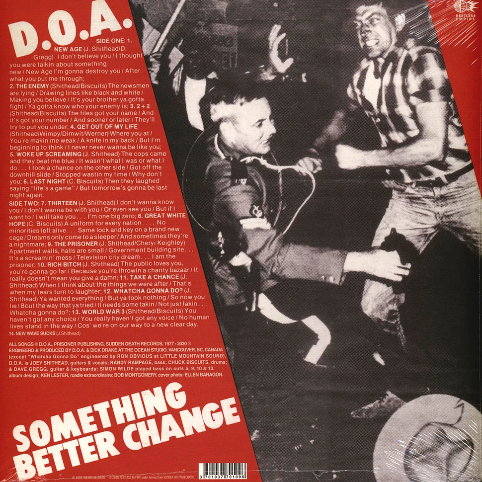 D.O.A. - Something Better Change