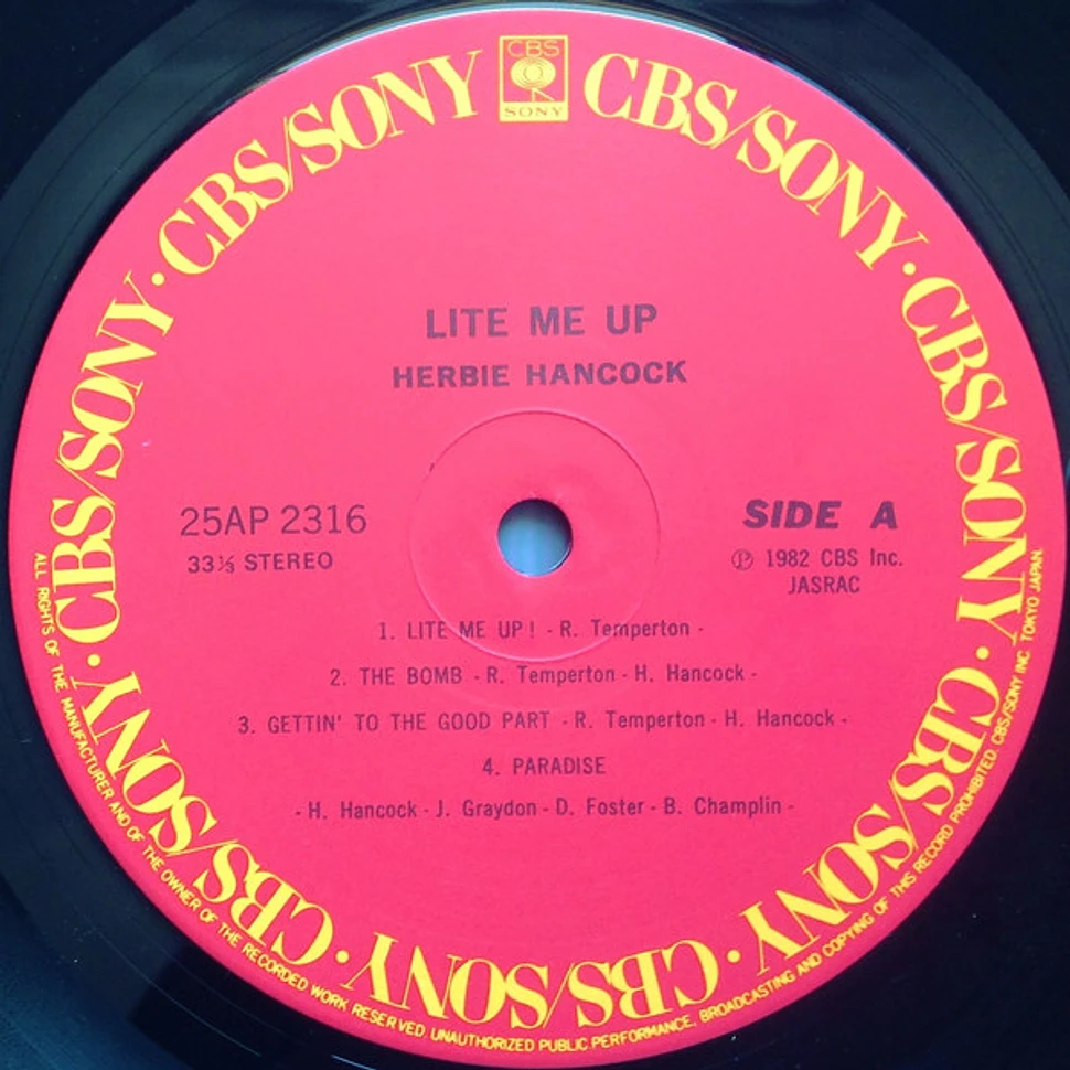 Herbie Hancock = Herbie Hancock - Lite Me Up = ライト・ミー・アップ