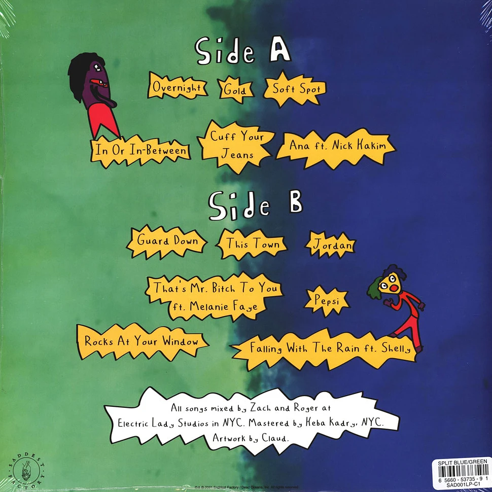 Claud - Super Monster Green / Blue Split Vinyl Edition