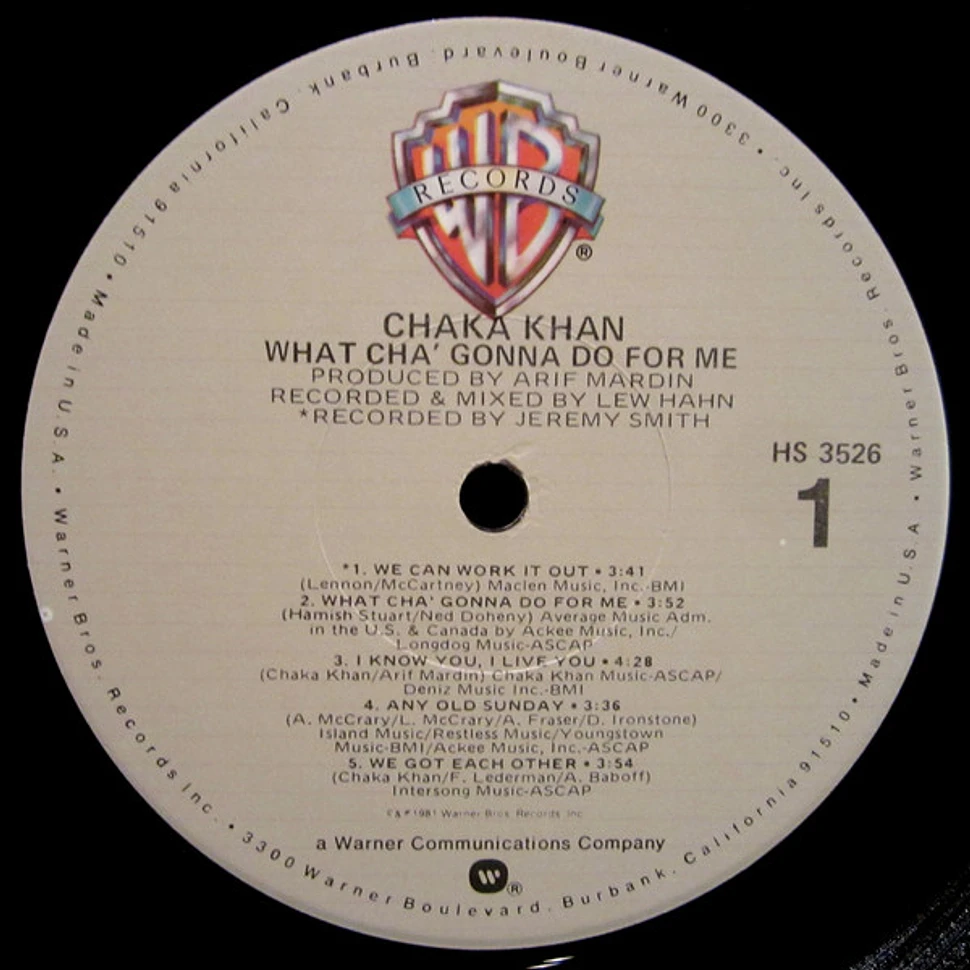 Chaka Khan - What Cha' Gonna Do For Me