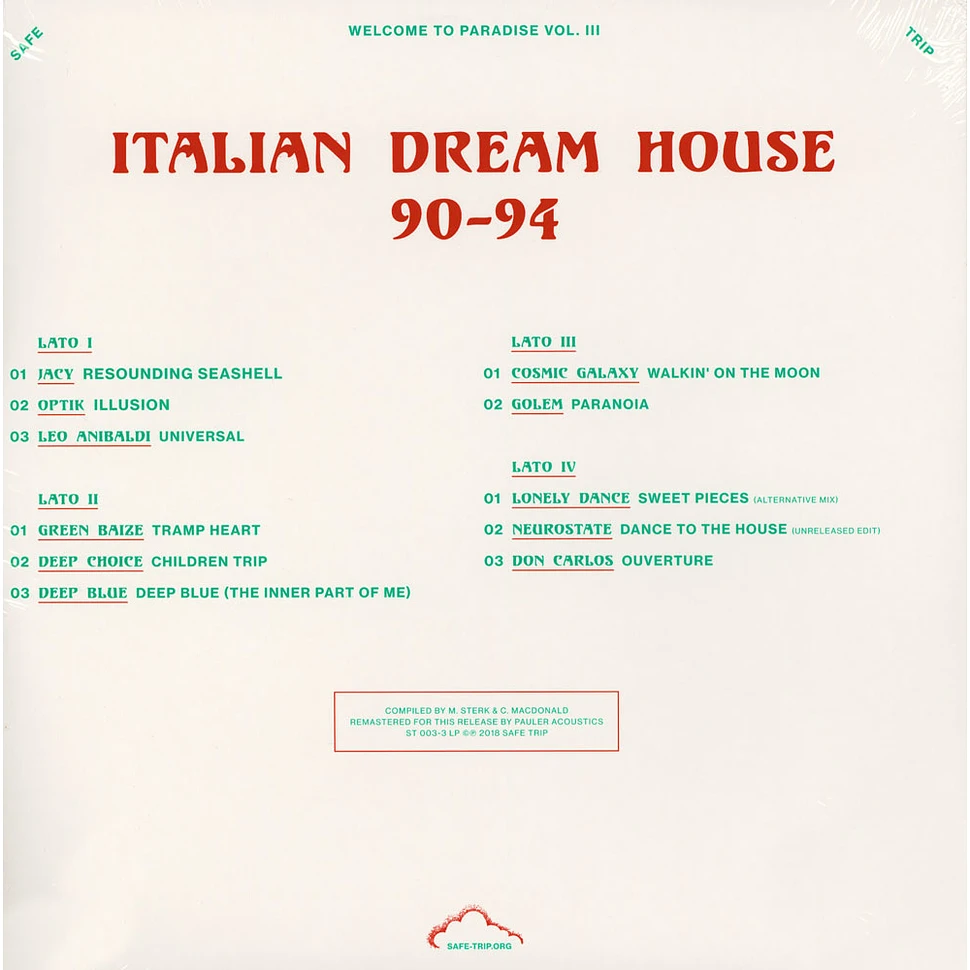 V.A. - Welcome To Paradise Vol. III: Italian Dream House 90-94