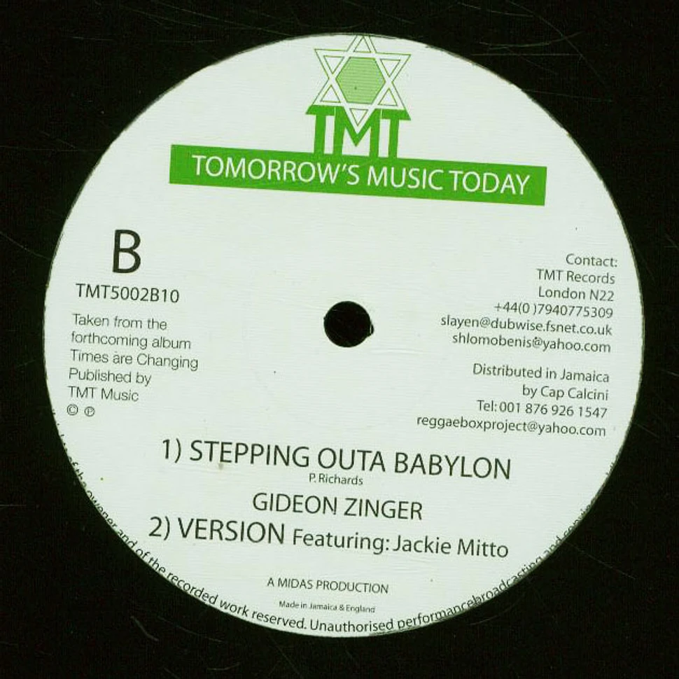 Gideon Zinger Ft. Jackie Mitto - Times Are Changing, Version / Stepping Outa Babylon, Version