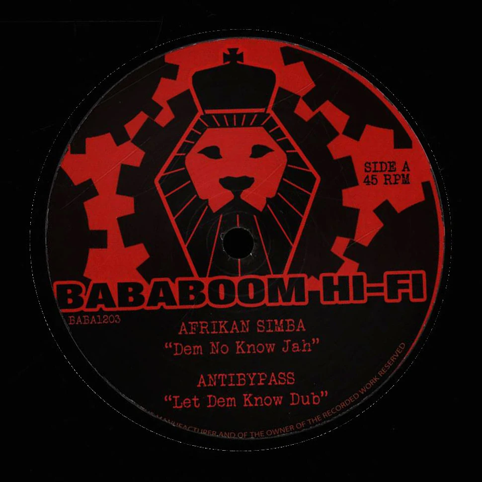 Afrikan Simba & Anti Bypass / Paco Ten & Meiwenti - Dem No Know Jah, Dub / Upright, Melodica Special