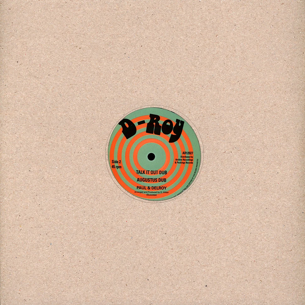 Delroy Witter / Paul & Delroy - Rolling Dub, Rise Dub / Talk It Out Dub, Augustus Dub