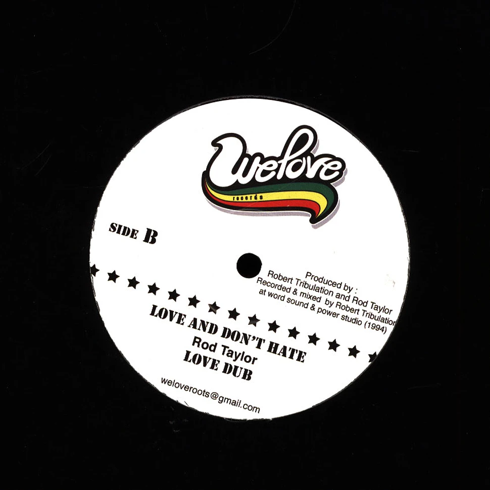 Rod Taylor, Robert Tribulation &Wsp - We Are The Children, Dub / Love And Don't Hate, Dub