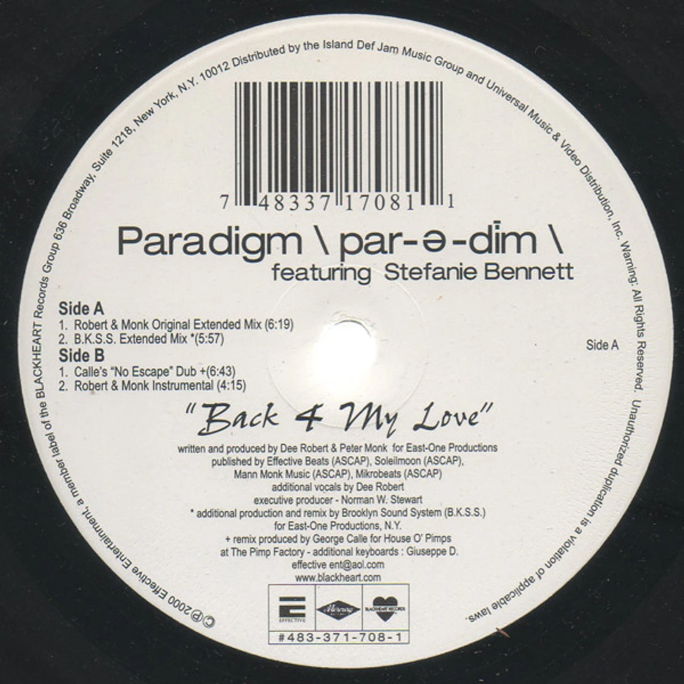 Paradigm Featuring Stefanie Bennett - ...Back 4 My Love