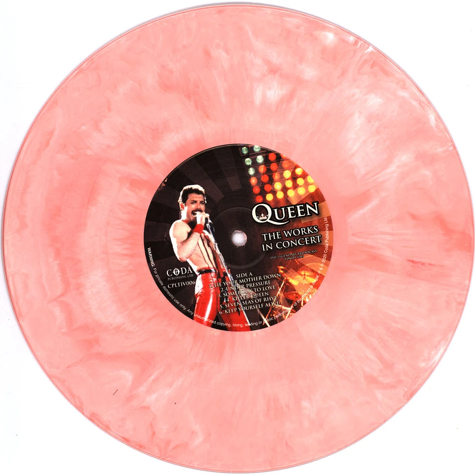 Queen - The Works In Concert Red & White Marbled Vinyl Edition