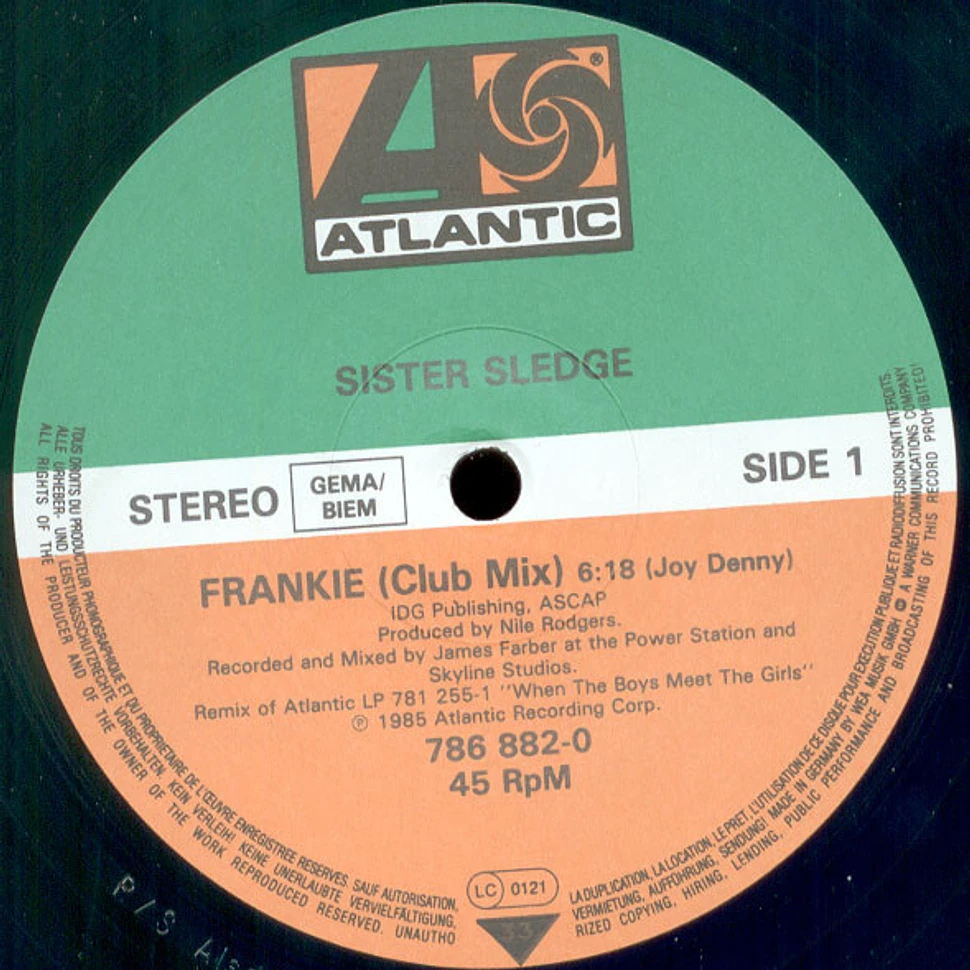 Sister Sledge - Frankie (Club Mix + Dub Mix) / Hold Out Poppy