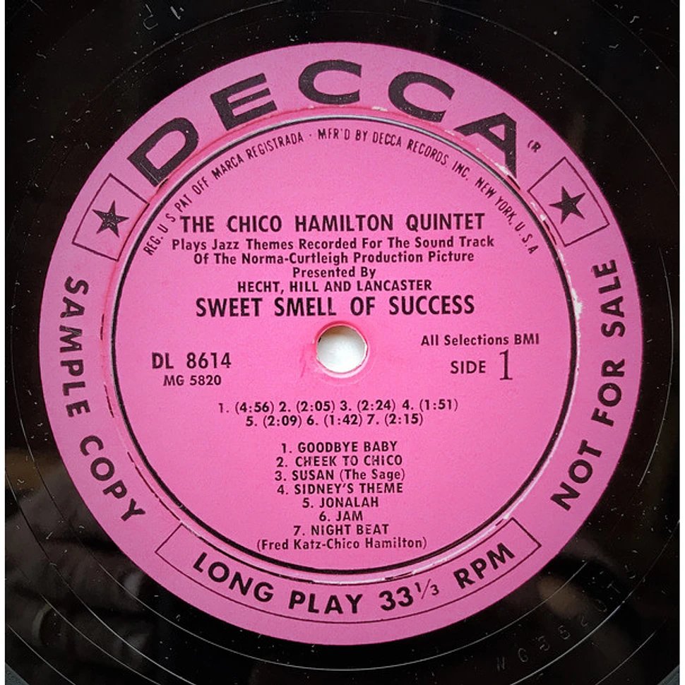 The Chico Hamilton Quintet - Sweet Smell Of Success