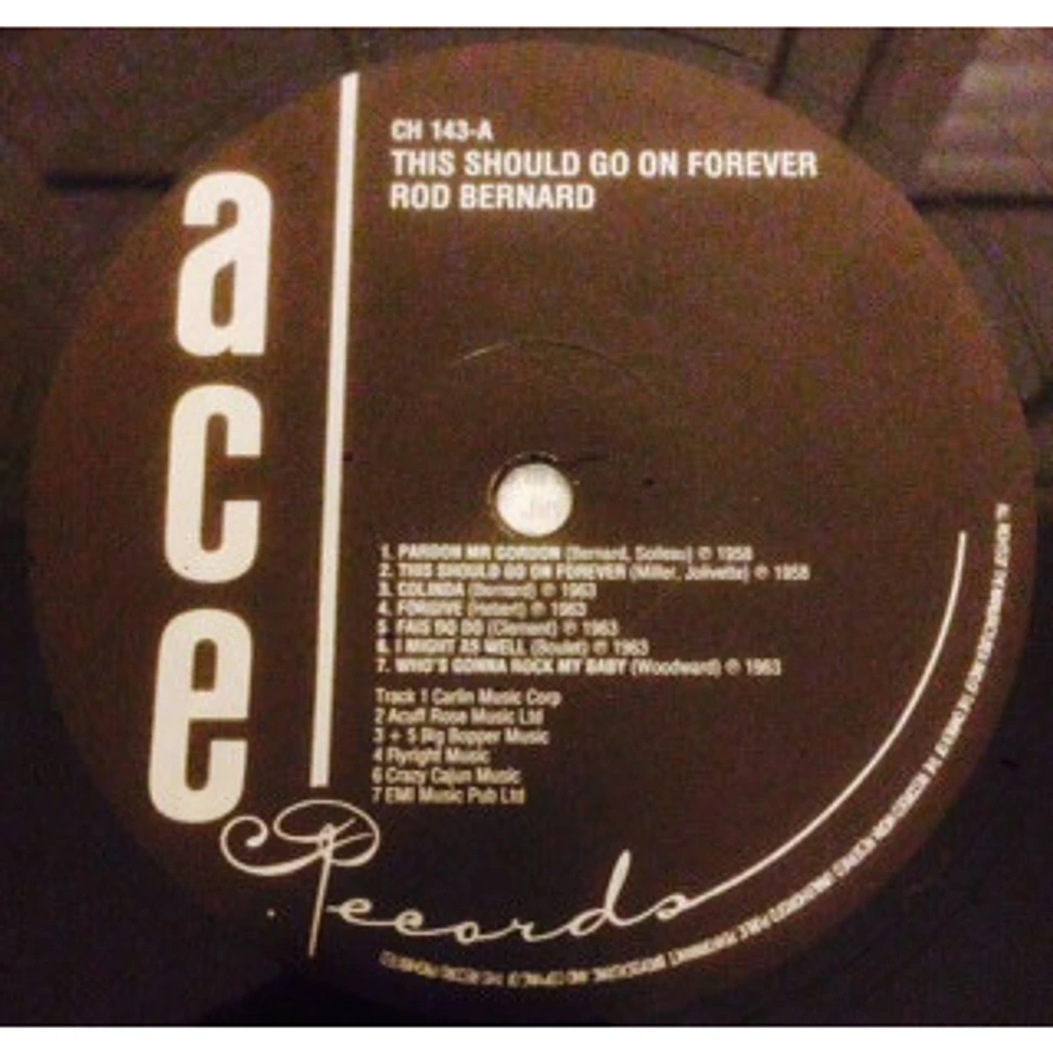 Rod Bernard - This Should Go On Forever