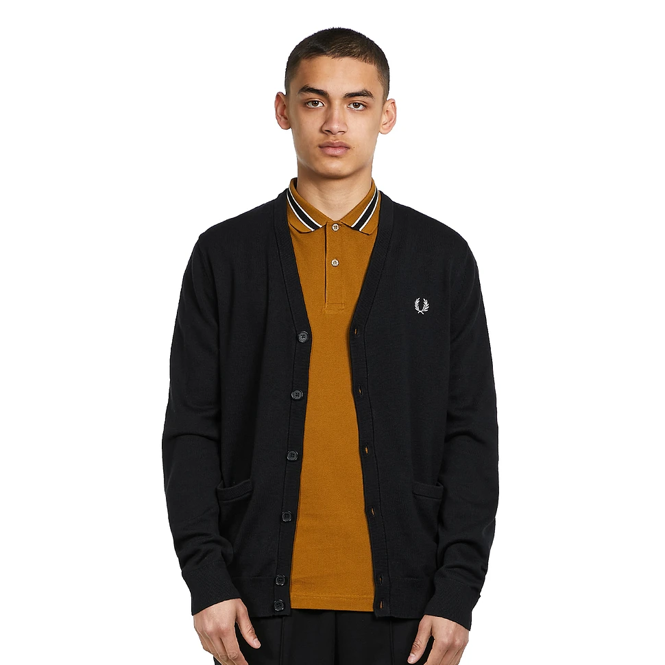 Fred Perry - Classic Cardigan (Black) | HHV