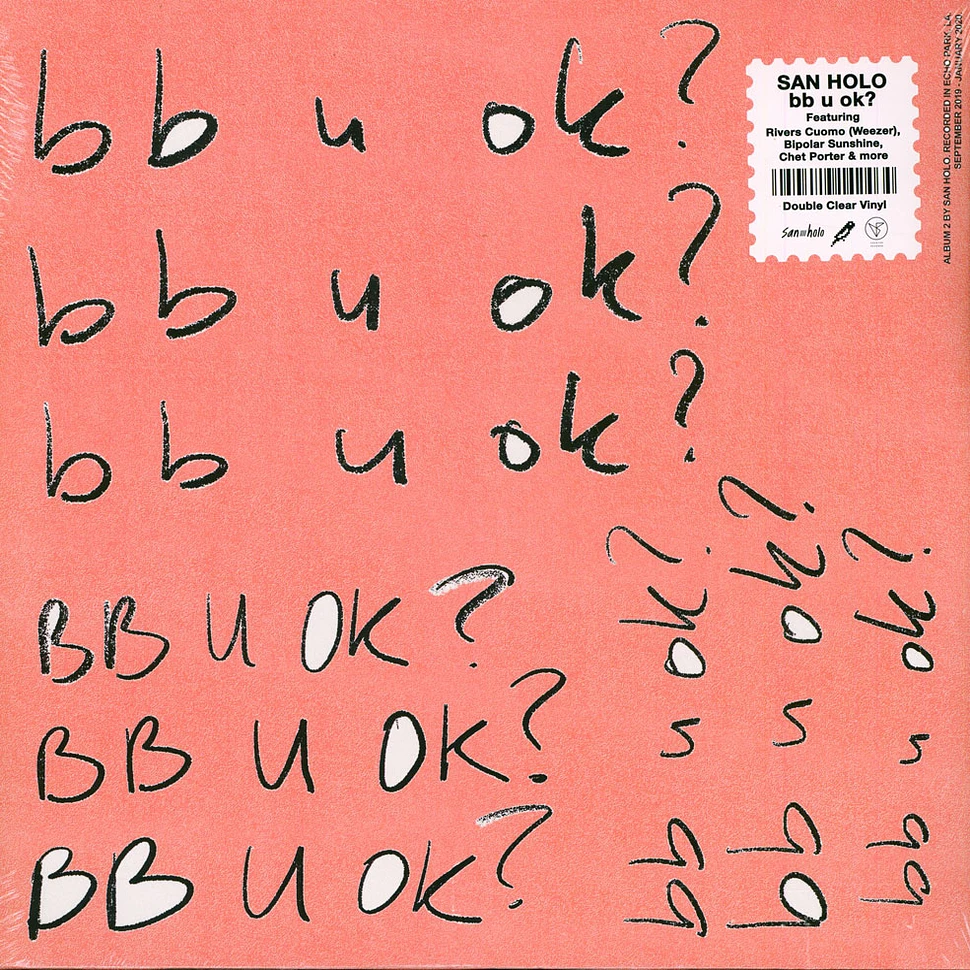 San Holo - Bb U Ok? Clear Vinyl Edition