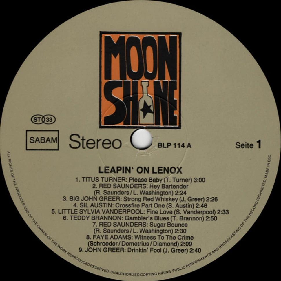 V.A. - Leapin' On Lenox