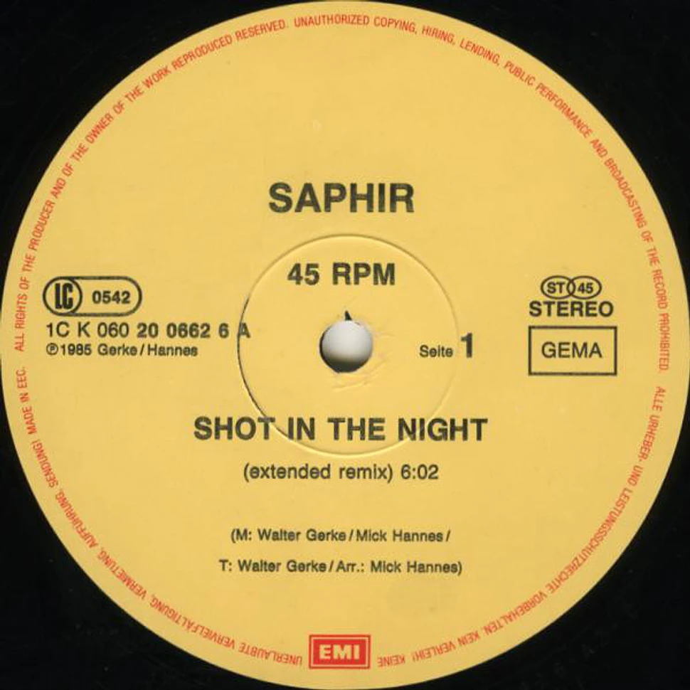 Saphir - Shot In The Night