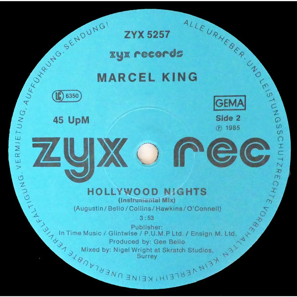 Marcel King - Hollywood Nights