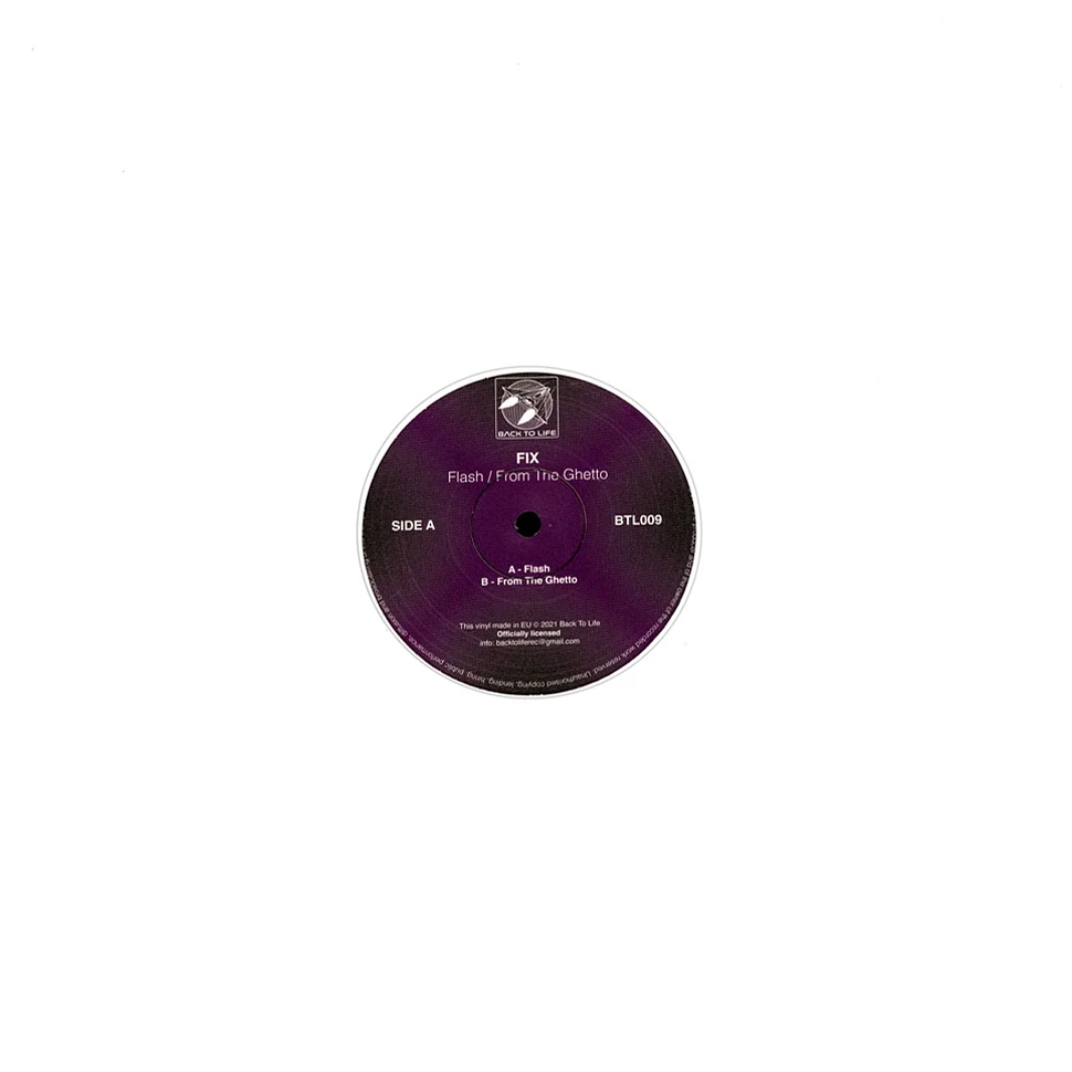 FIX (Orlando Voorn) - Flash / From The Ghetto Black Vinyl Edition
