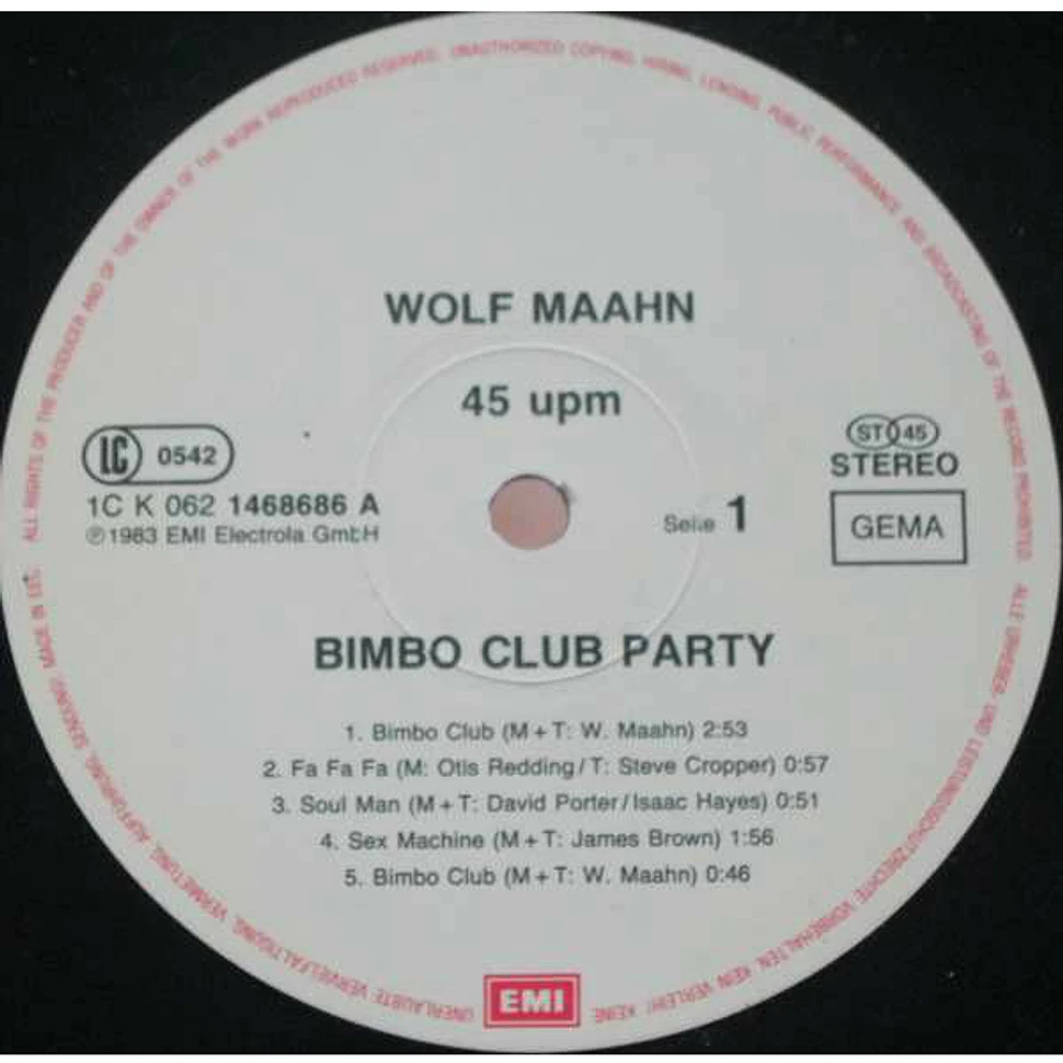 Wolf Maahn & Die Deserteure - "Bimbo" Club Party