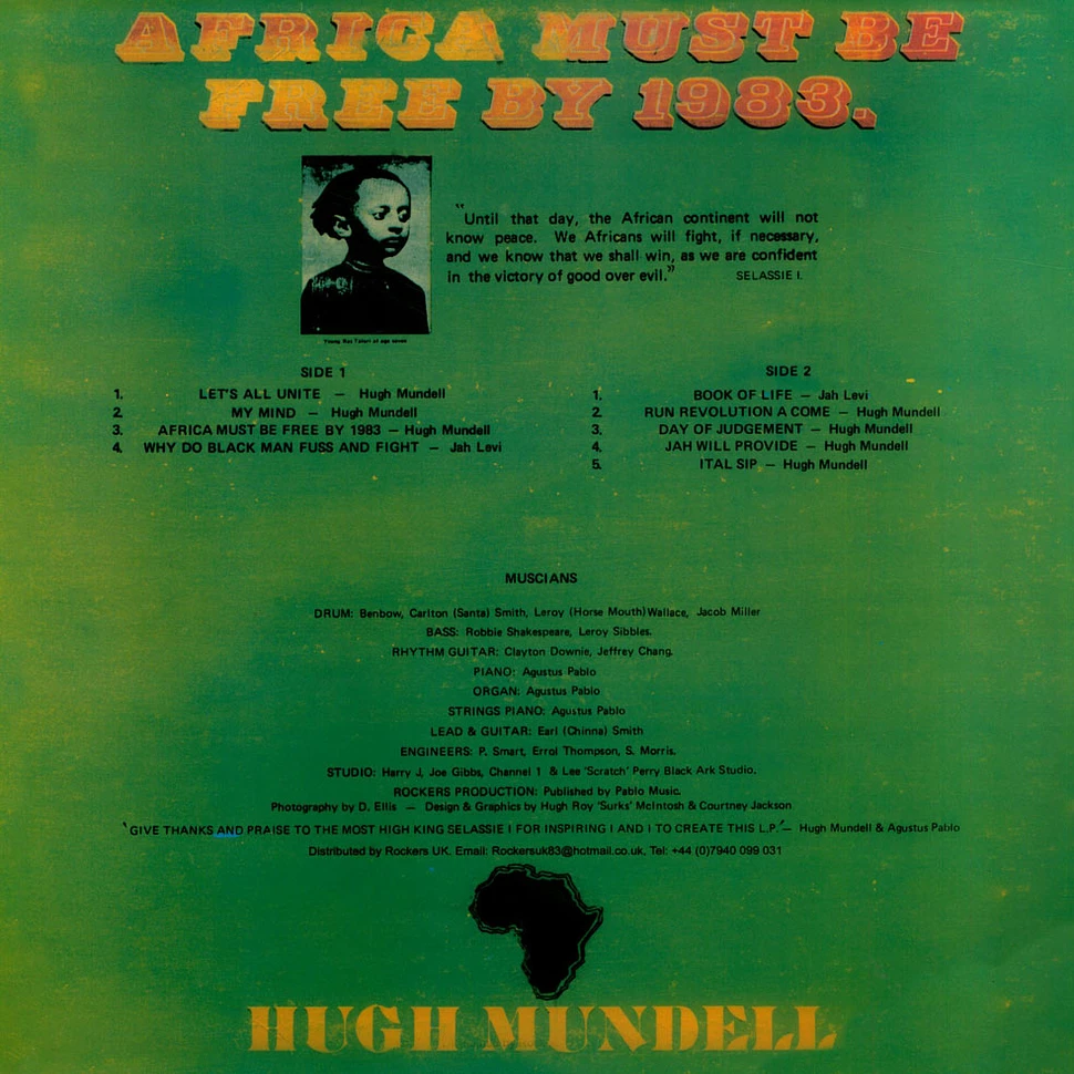 Hugh Mundell - Africa Must Be Free By 1983