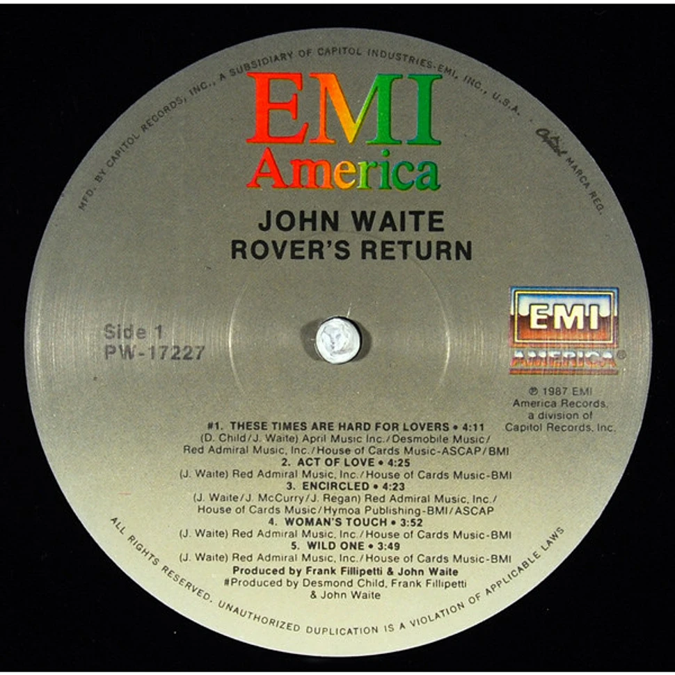 John Waite - Rover's Return